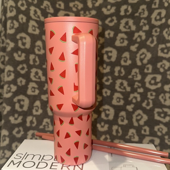 Simple Modern TREK 40oz tumbler Watermelon 🍉 Breeze 🍉New & Never Used 🍉 😍 🍉 - Picture 9 of 17